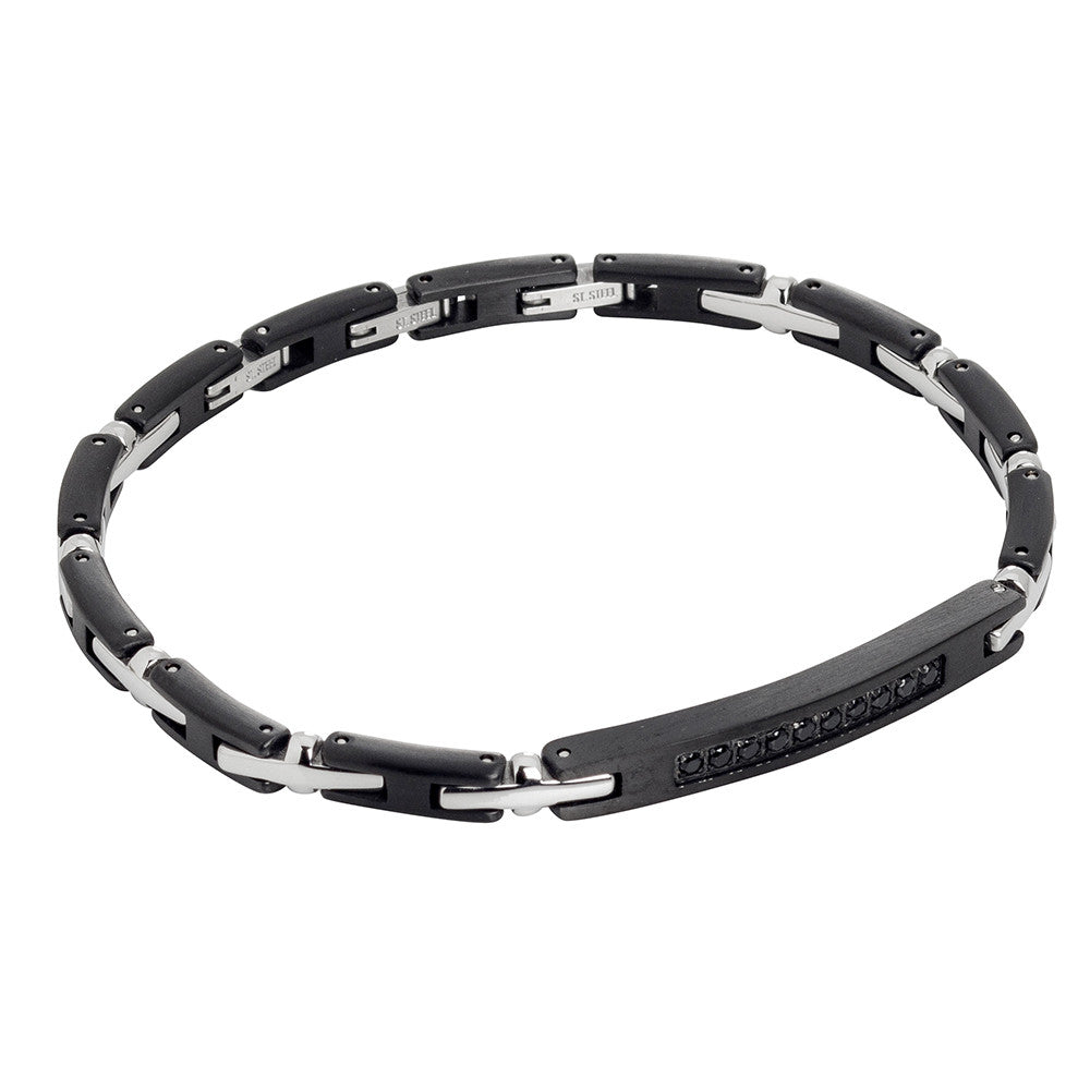 Bracciale modulare con zirconi neri  ABR483N