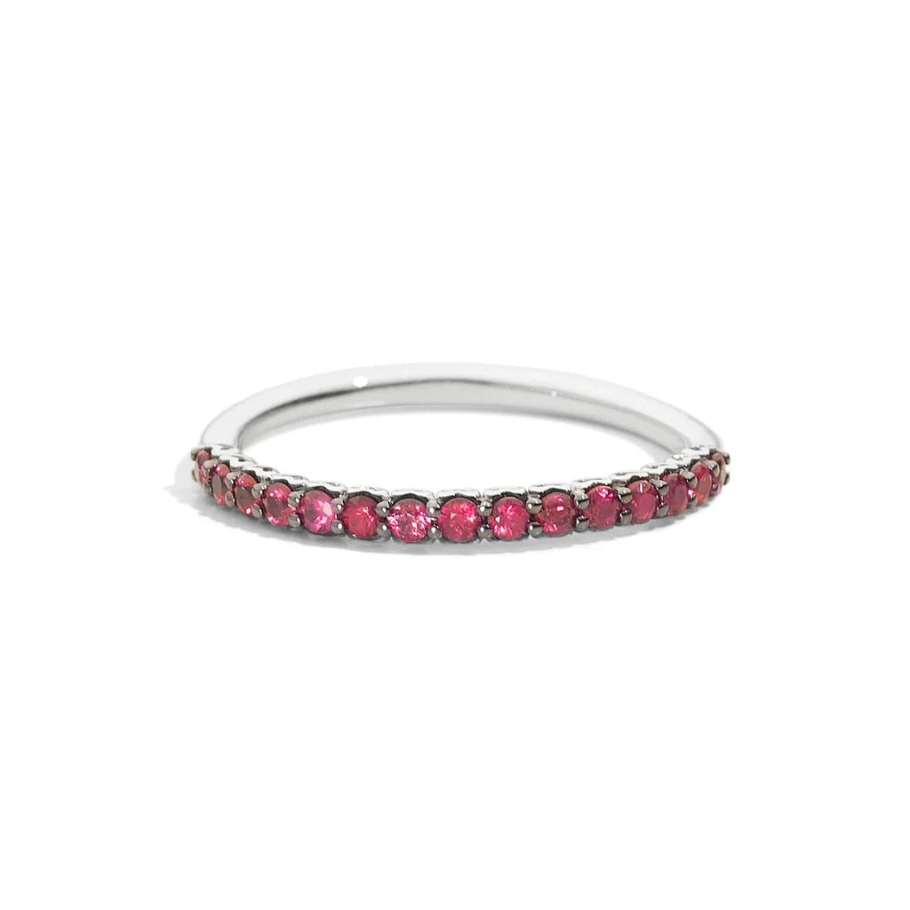 Anello Veretta Donna Recarlo con Rubini Ct.0.42