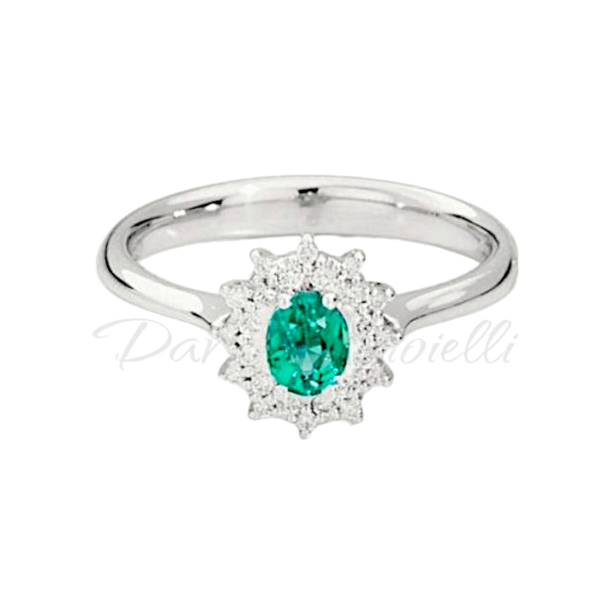 Anello Donna Recarlo con Smeraldo e Diamanti