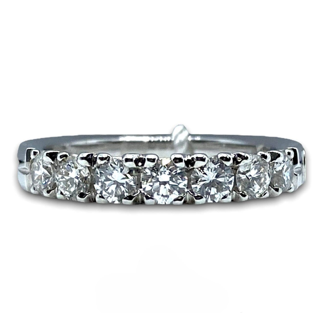 Anello Crivelli Veretta a 7 Pietre in Oro 18KT 18KT e Diamanti Ct 0.74