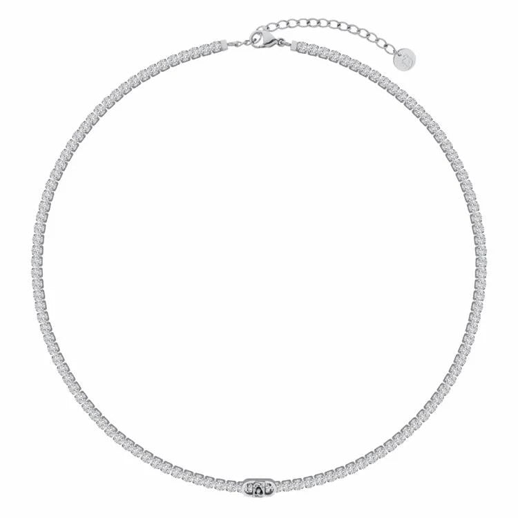 Collana Tennis Liu-Jo in Acciaio con Cristalli