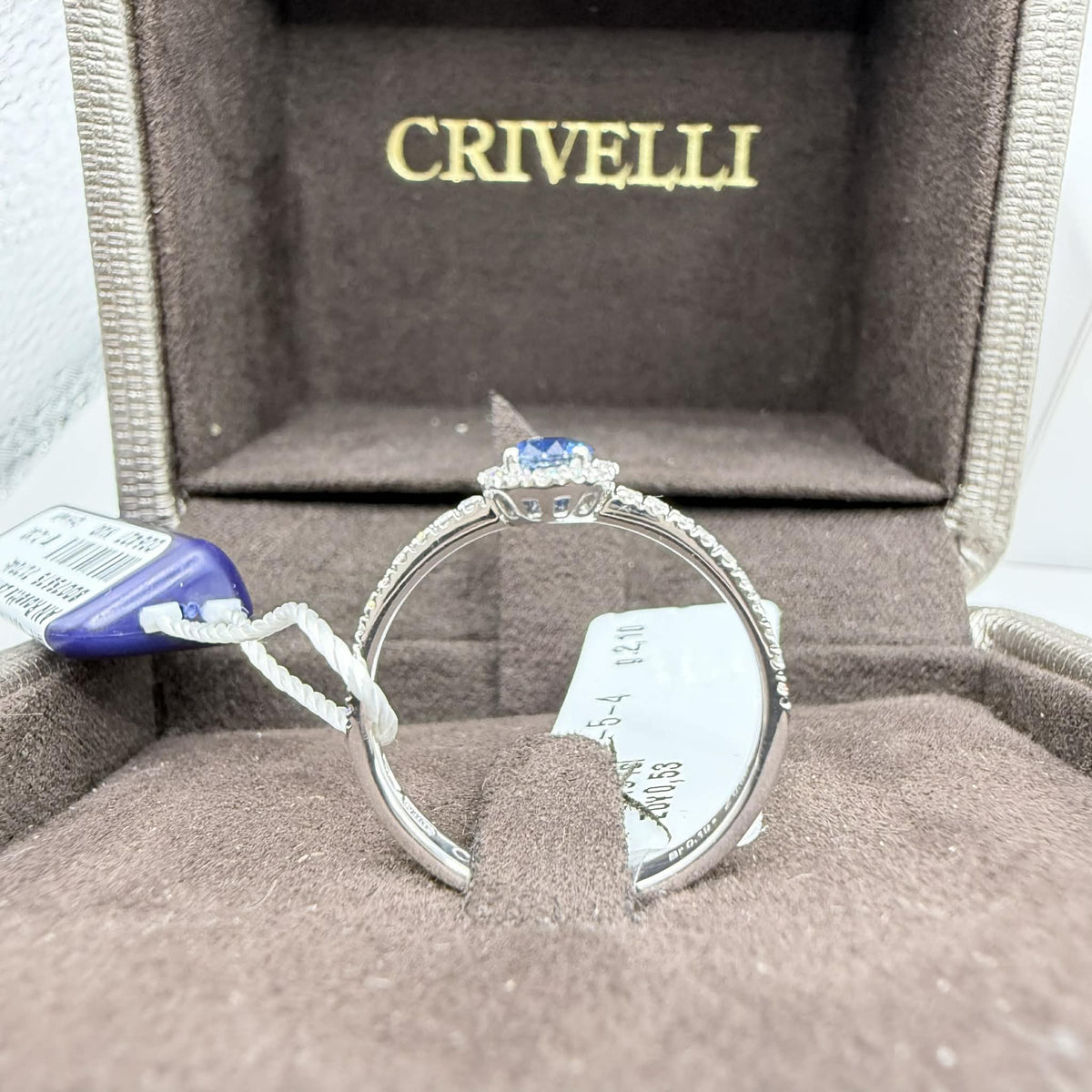 Anello Donna Crivelli con Zaffiro ct. 0,53 e Diamanti