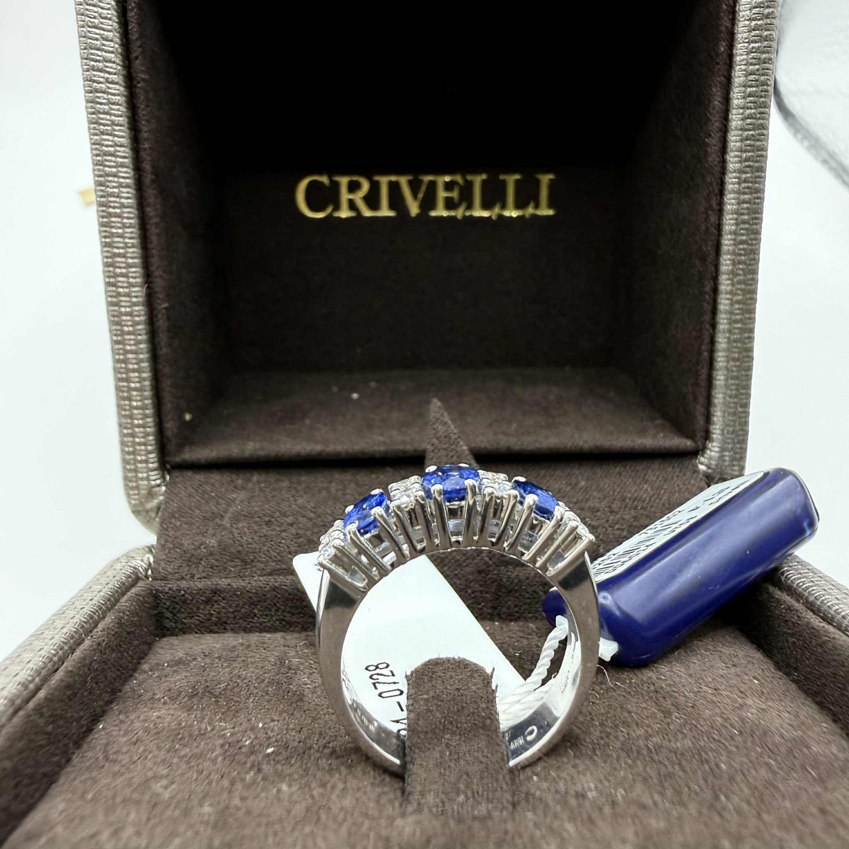 Anello Trilogy Donna Crivelli con Zaffiri Ct 1,40 e Diamanti