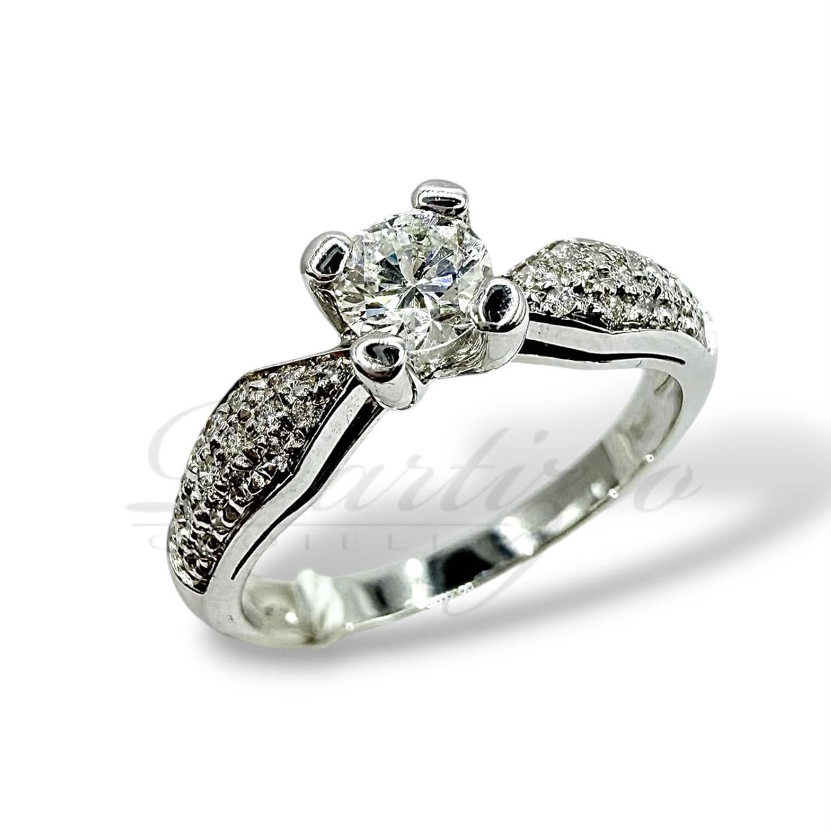 Anello Solitario in Oro 18KT 18KT e Diamante ct. 0,24