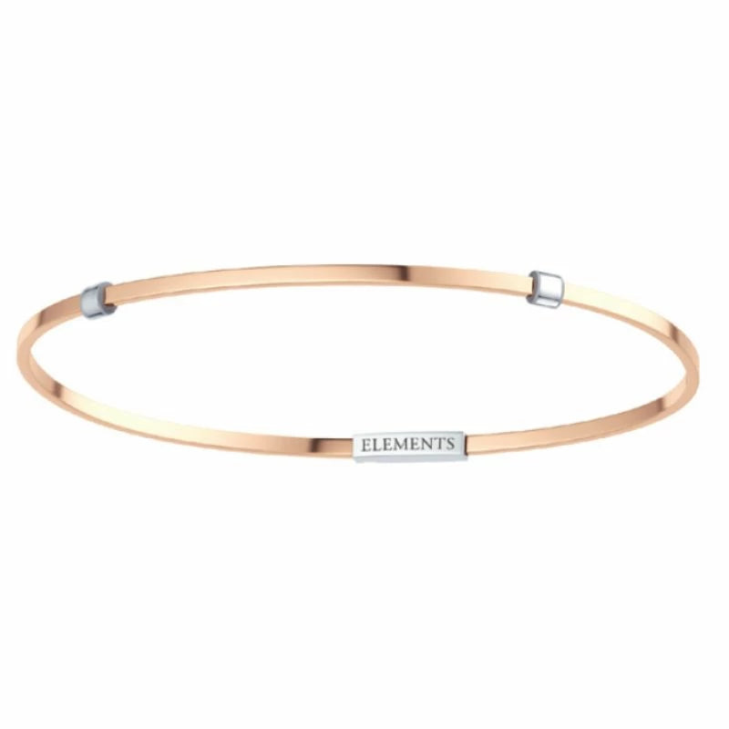 Elements - Base Rigida Bracciale in Argento 925% Rosè