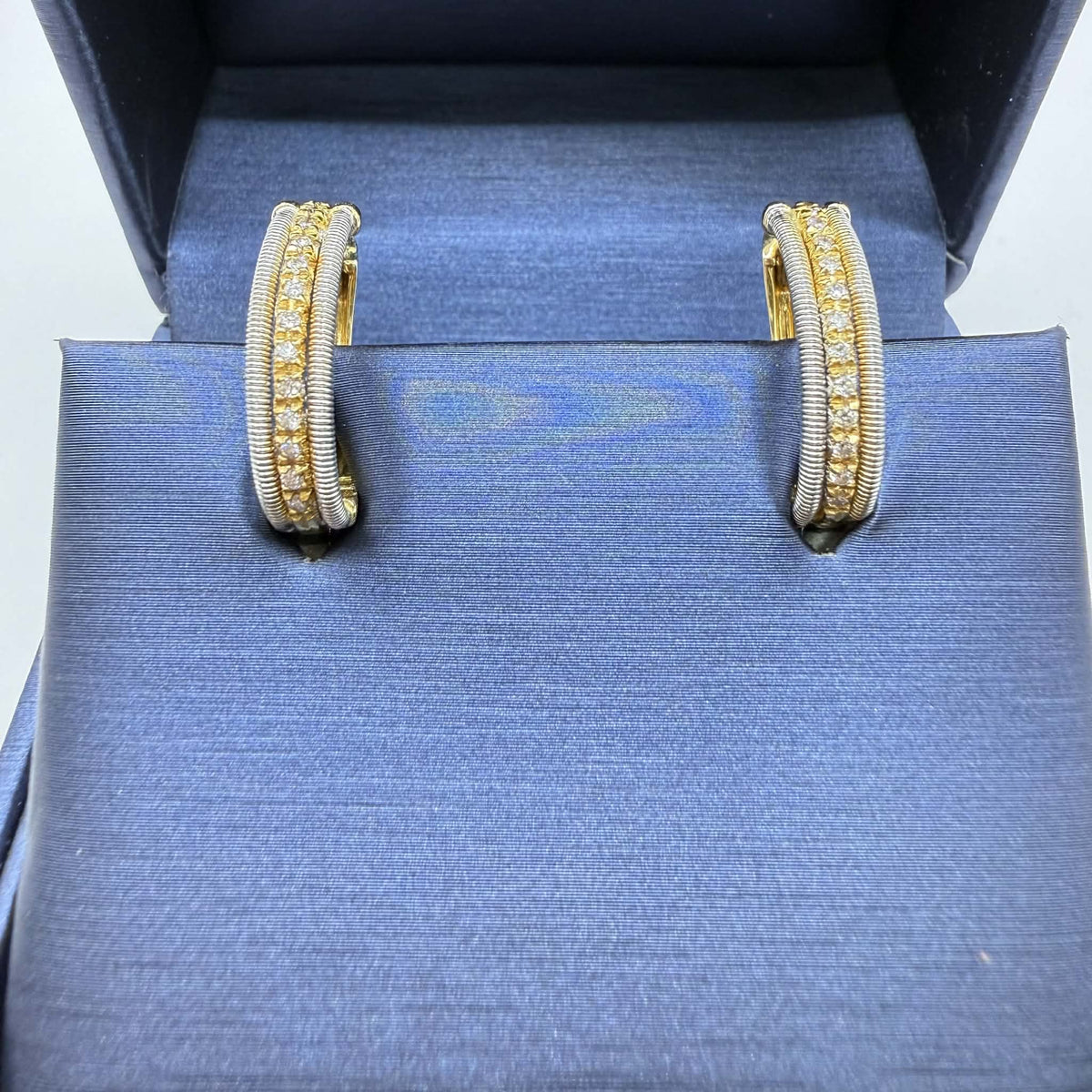 Orecchini a Cerchio Ovale Marco Bicego in Oro 18KT 18KT con Diamanti