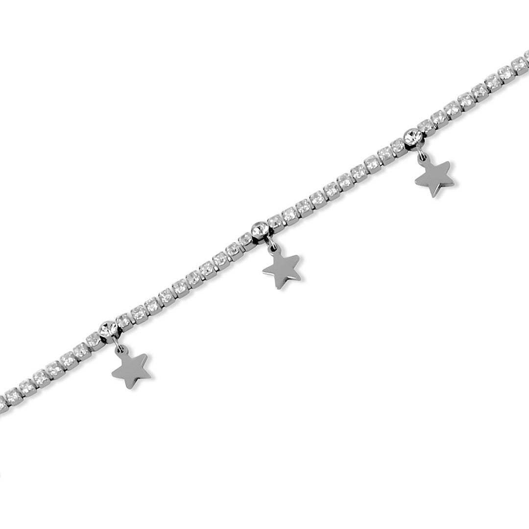 Bracciale Donna Tennis in Acciaio Boccadamo Scintille con Stelle