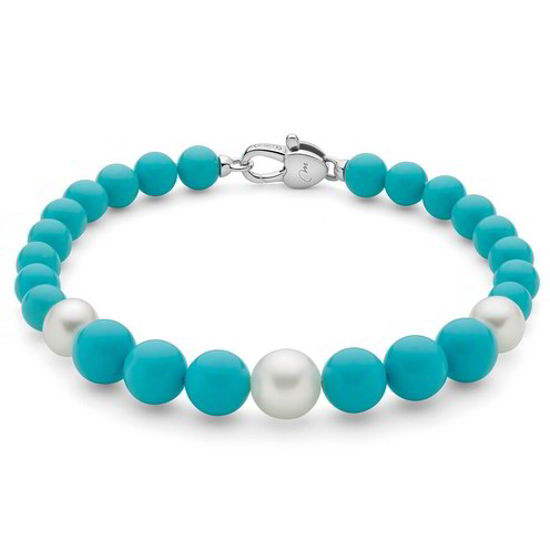 Bracciale Donna Miluna in Argento con Turchese e Perle