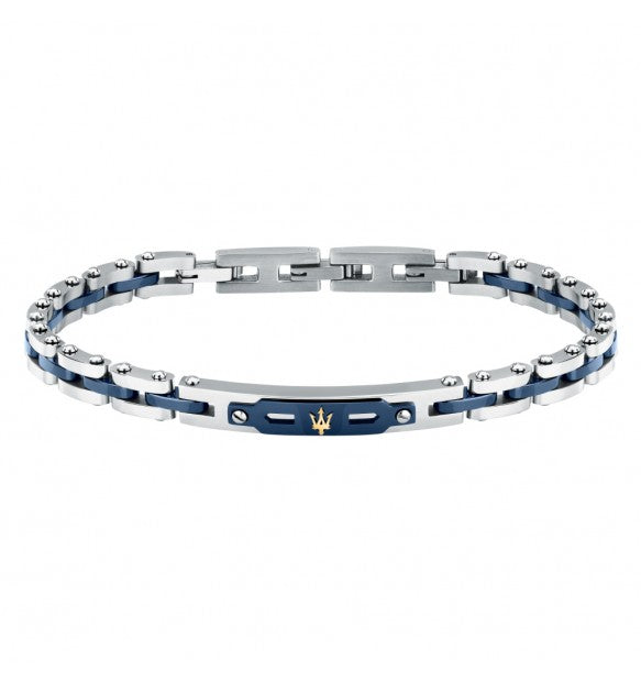 Bracciale Uomo Maserati in Acciaio e Ceramica Blu
