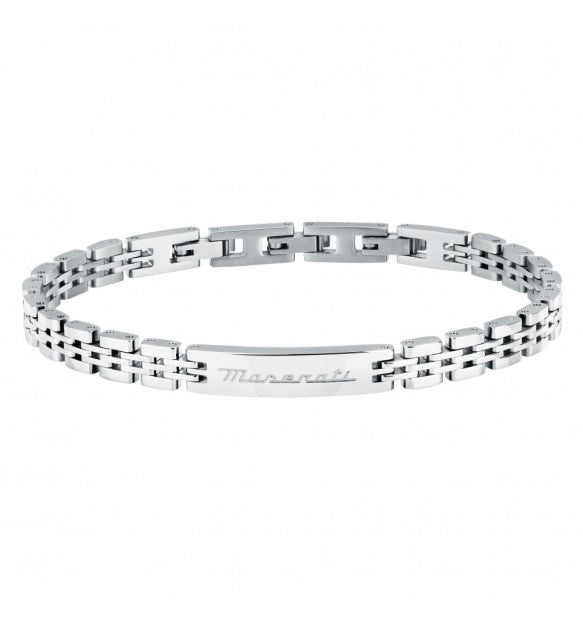 Bracciale Uomo Maserati in Acciaio con Piastra
