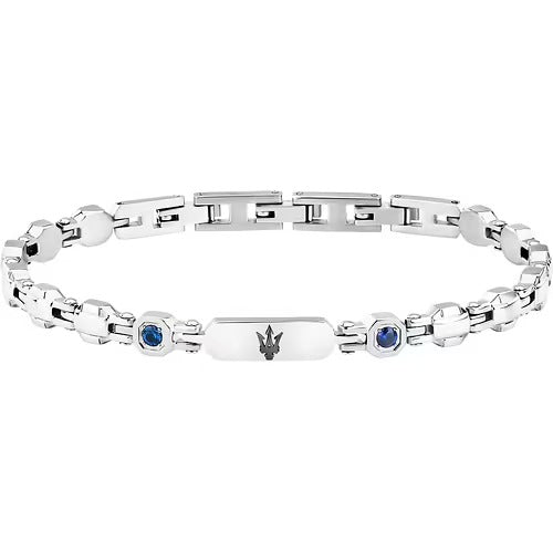 Bracciale Uomo Maserati in Acciaio e Zaffiri Lab Grown