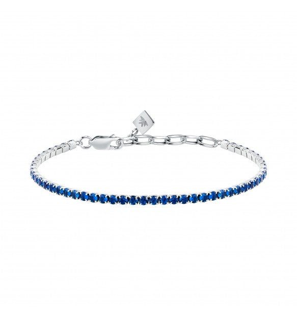 Bracciale Tennis Uomo Morellato in Argento e Zirconi Blu