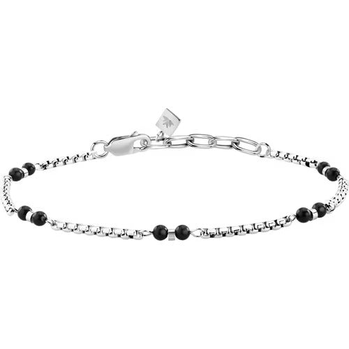 Bracciale Uomo Morellato terra in Acciaio e Onice Nero