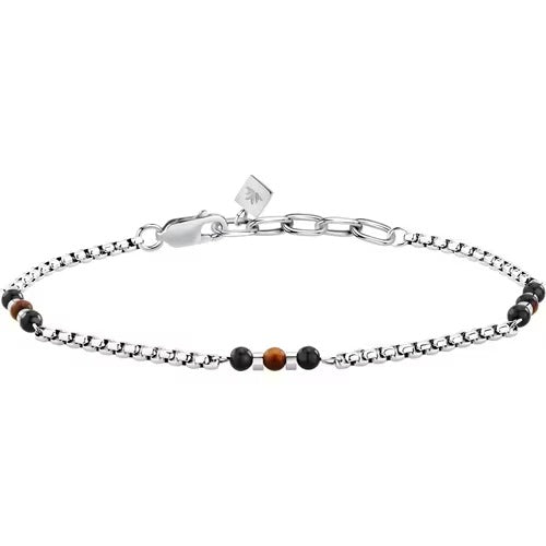 Bracciale Uomo Morellato Terra in Acciaio e Onice Nero