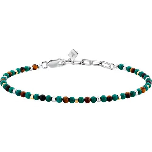 Bracciale Uomo Morellato Terra in Acciaio e Occhio di Tigre