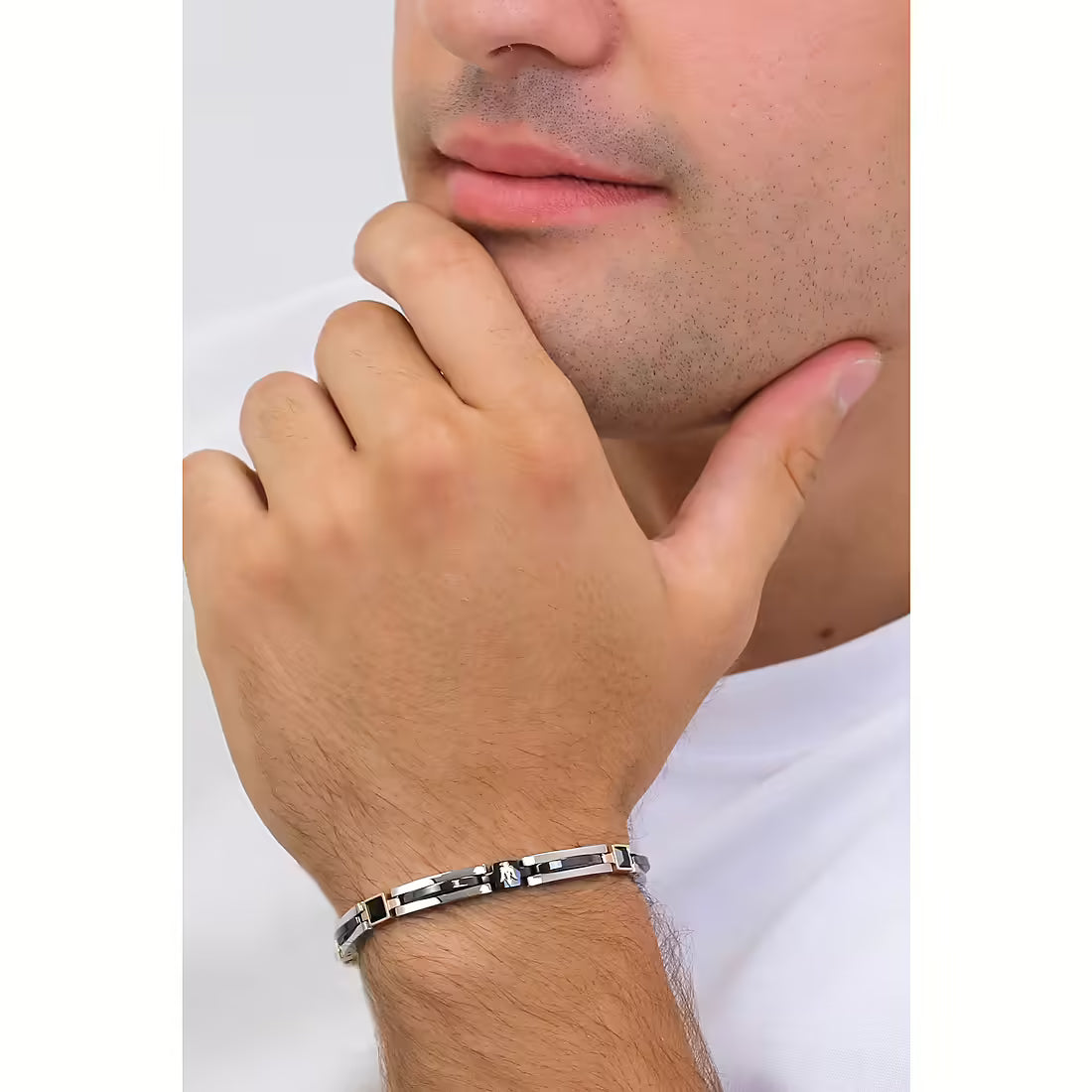 Bracciale Uomo Maserati in Acciaio e Ceramica