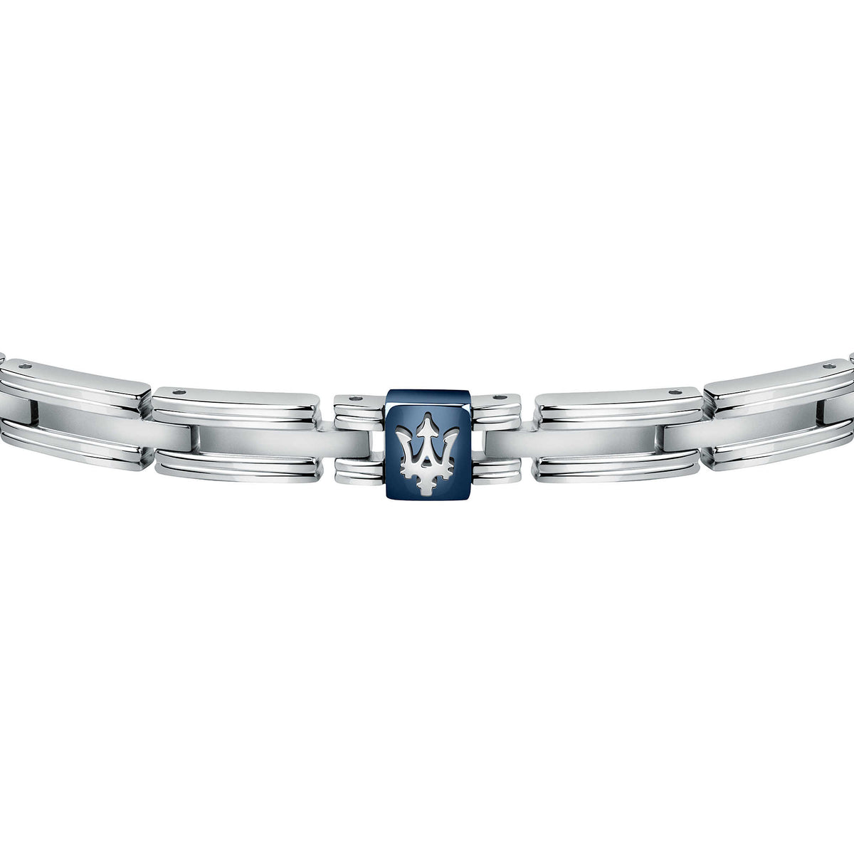 Bracciale Uomo Maserati in Acciaio e Piastrina Blu JM420ATK03