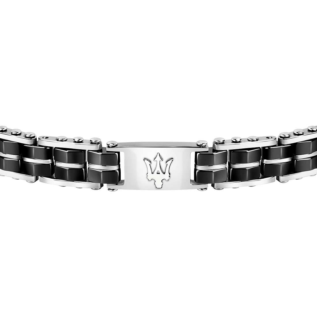 Bracciale Uomo Maserati in Acciaio e Ceramica Nera JM220ASR04