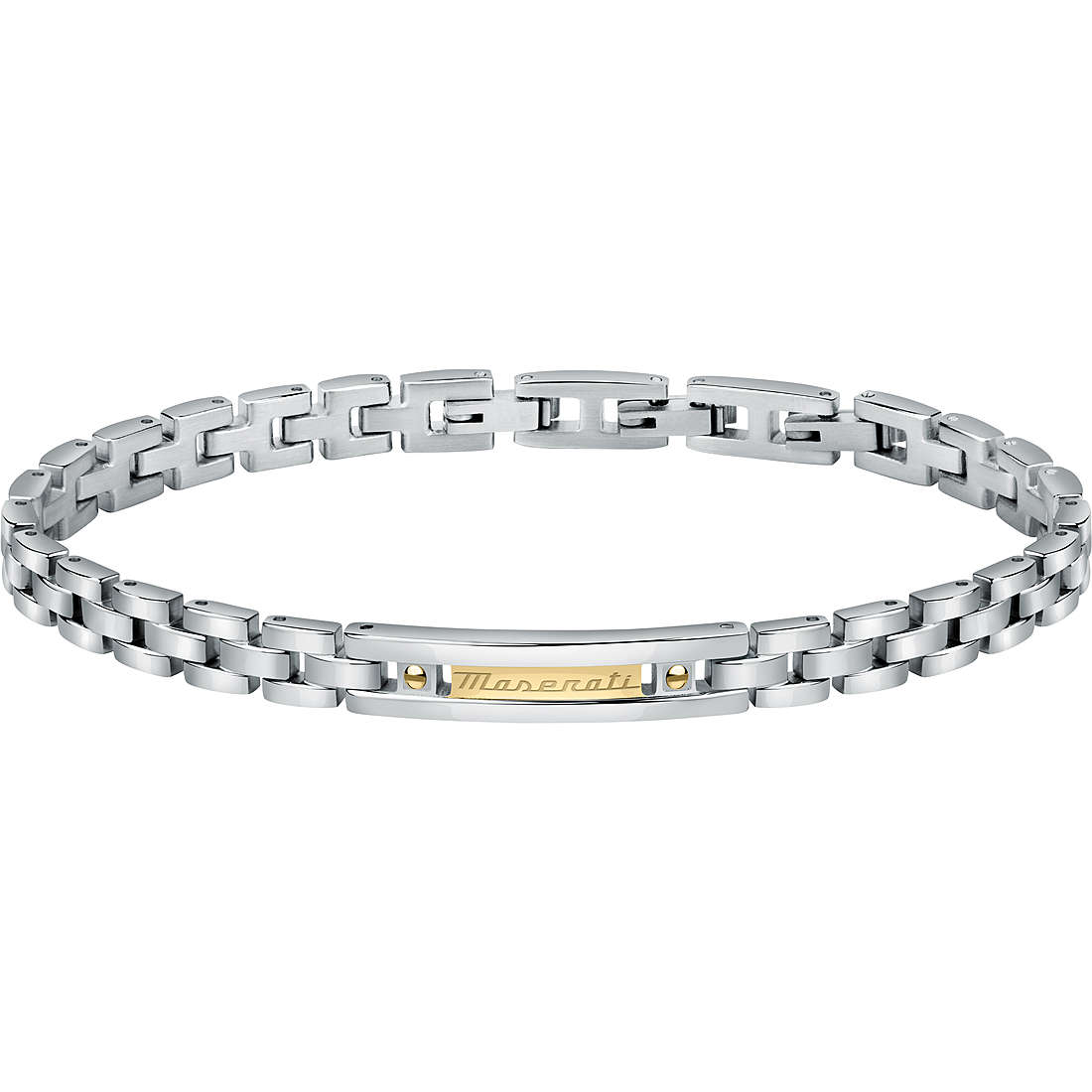 Bracciale Uomo Maserati in Acciaio con Piastra JM420ATH01