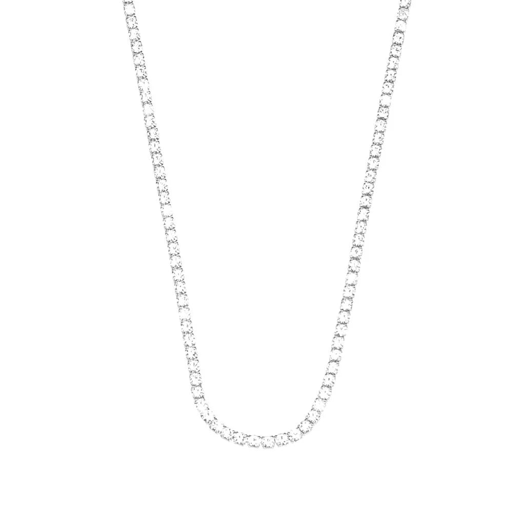 Collana Tennis Stroili in Metallo Rodiato e Cristalli