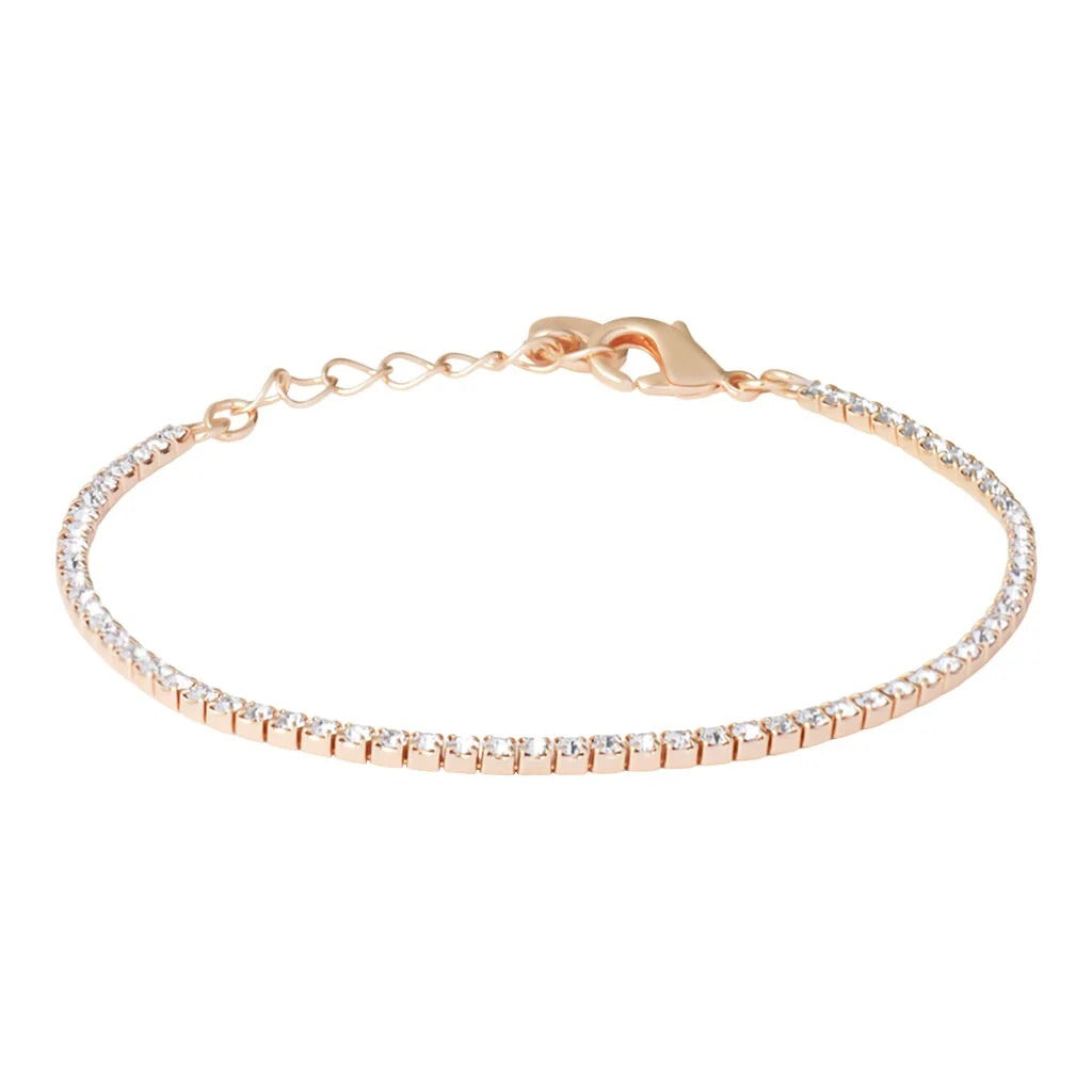 Bracciale Tennis Stroili in Metallo Rosè e Cristalli