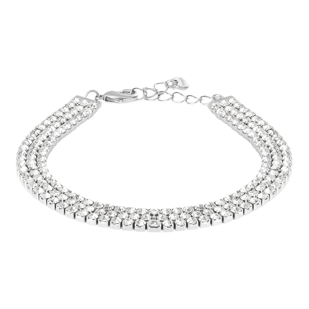 Bracciale Tennis Stroili in Metallo Rodiato e Cristalli