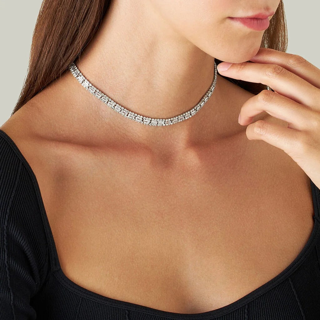 Collana Tennis Stroili in Metallo e Cristallo Romantic Shine