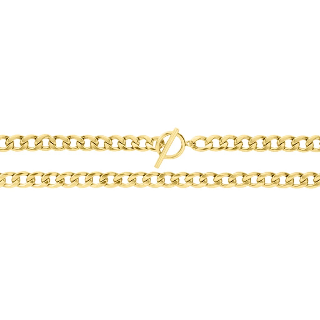 Collana a Catena Groumette Stroili in Acciaio Dorato Lady Code