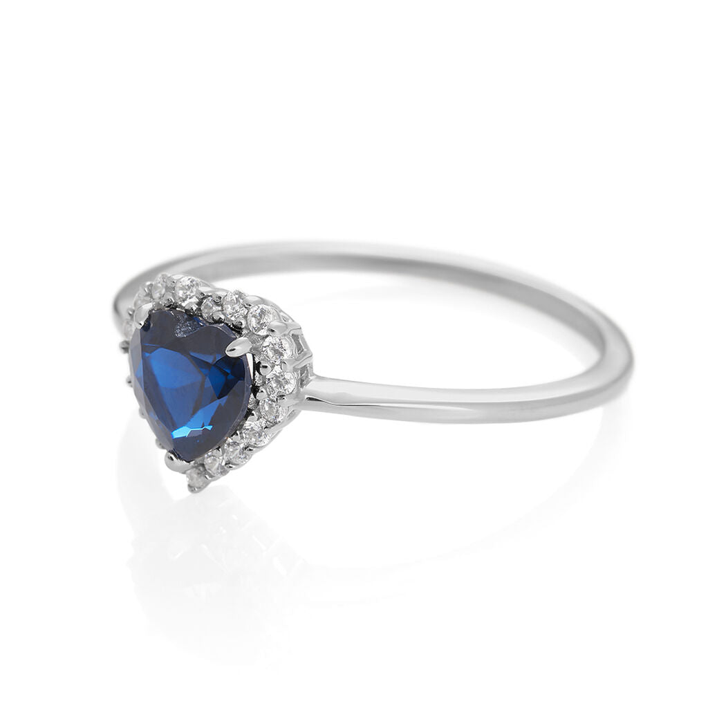 Anello Stroili a Cuore in Argento e Zirconi - Silver Elegance