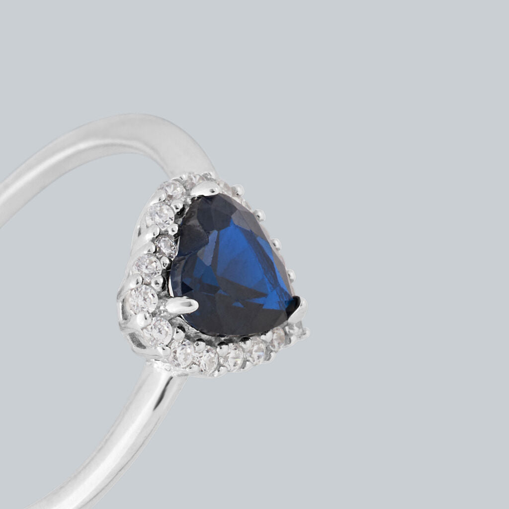 Anello Stroili a Cuore in Argento e Zirconi - Silver Elegance