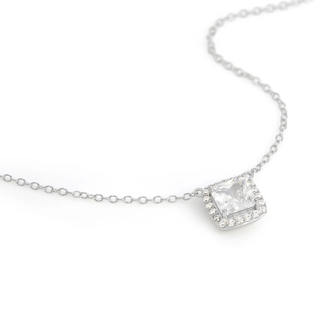 Collana Stroili Punto Luce Quadrato in Argento - Silver Elegance