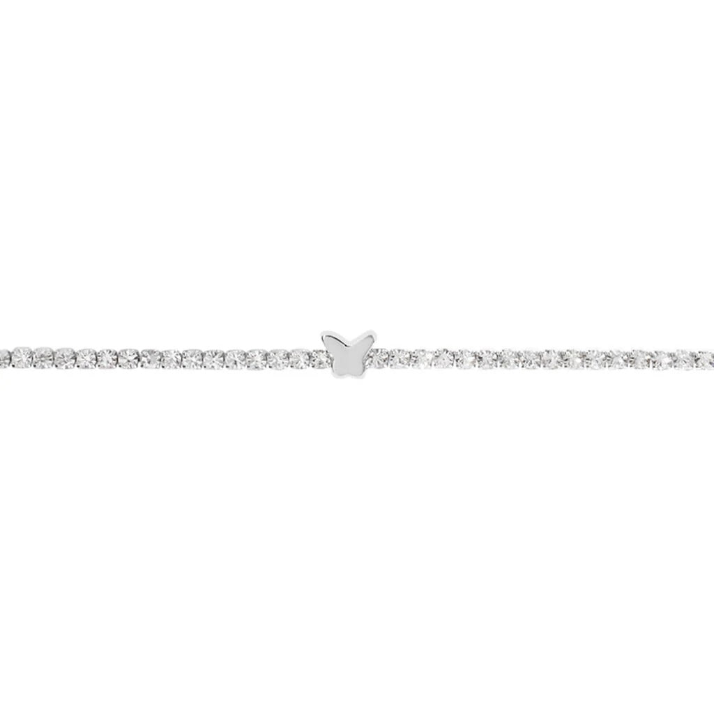 Bracciale Tennis Stroili in Metallo Rodiato e Cristalli