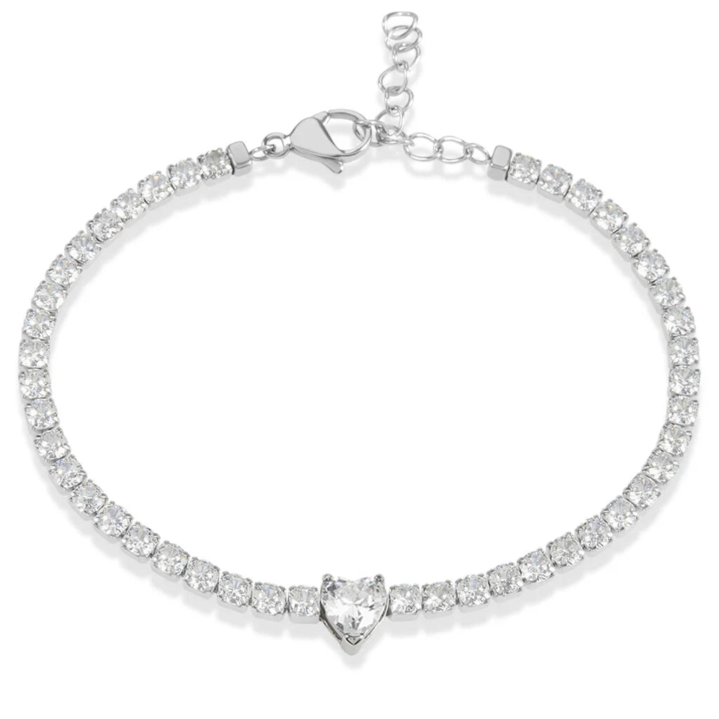 Bracciale Tennis Stroili in Acciaio con Zirconi Lady Chic
