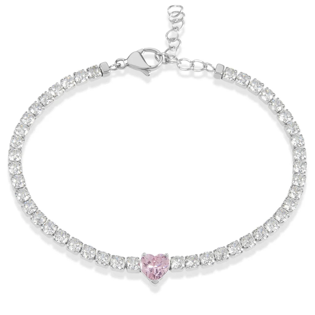 Bracciale Tennis Stroili in Acciaio con Zirconi Lady Chic