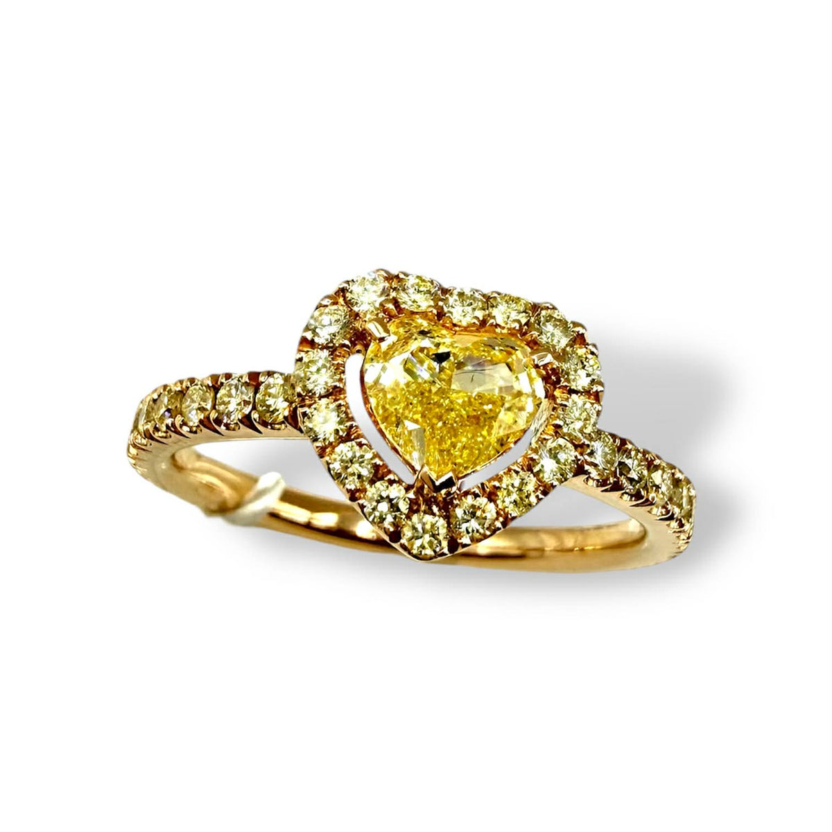 Anello Donna Crivelli in Oro 18KT Rosè e Diamanti Fancy a Cuore