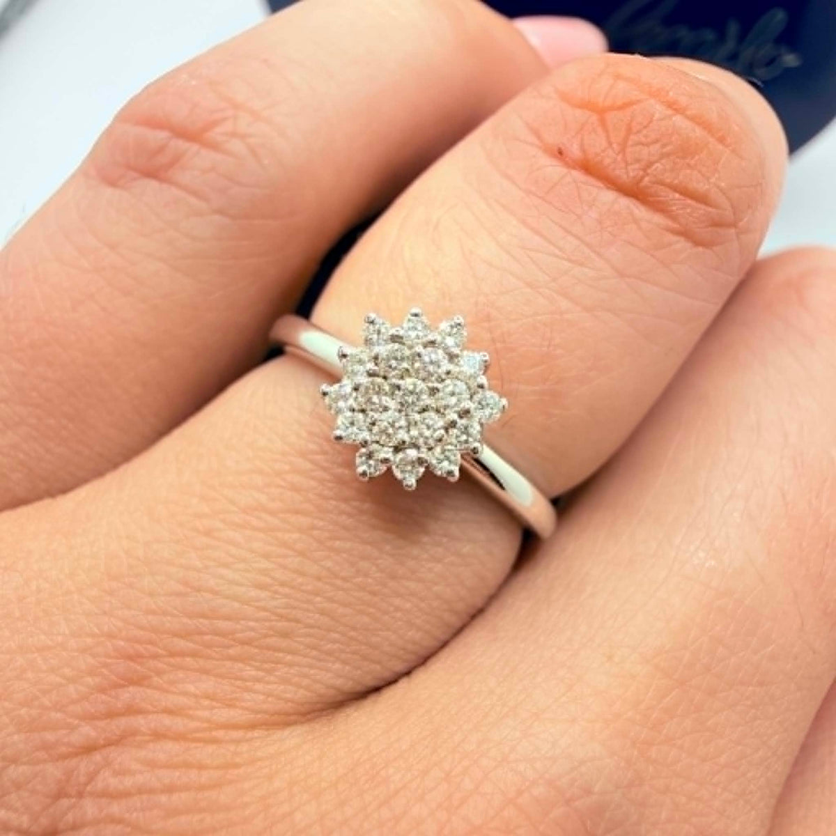 Anello Donna Recarlo Pavè in Oro 18KT 18KT con Diamanti Ct.0.25
