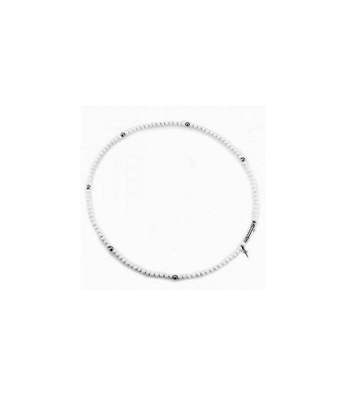 Collana Unisex Cesare Paciotti JPCL0661b in Argento 925%  e onice bianca sfaccettata