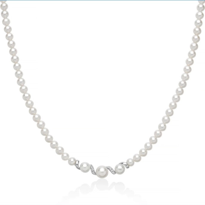 Collana di Perle Miluna Eclissi in Argento e Topazi