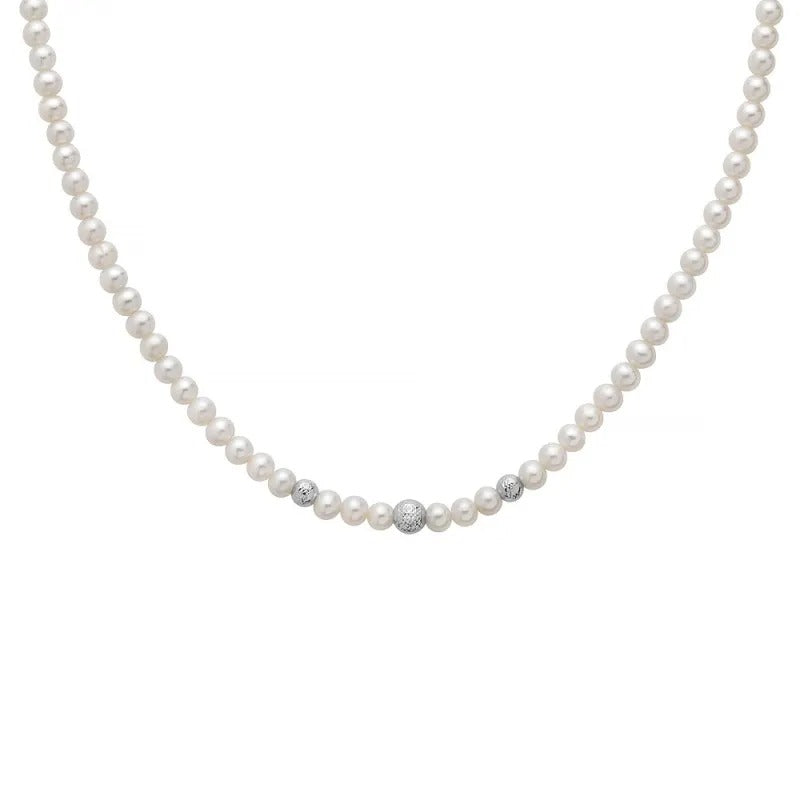 Collana di Perle Miluna in Oro 18KT 18KT mm. 4-4,5
