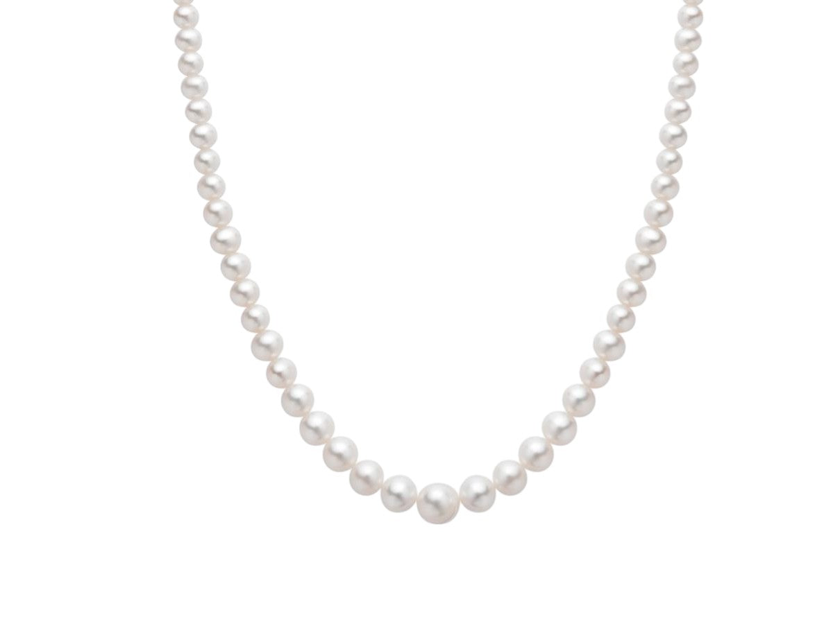 Collana di Perle a Scalare Miluna in Oro 18KT 18KT mm. da 4 a 9
