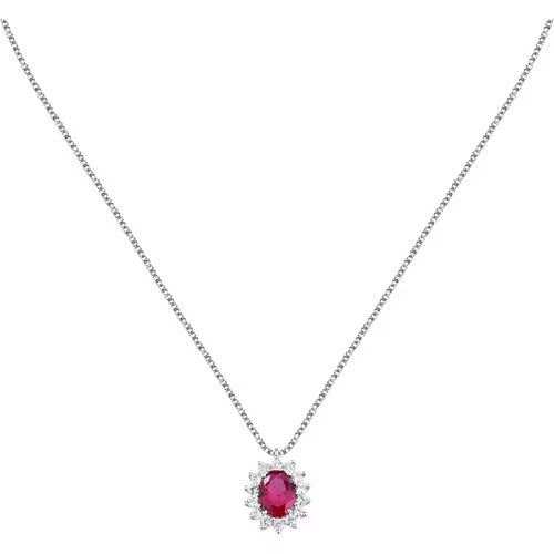 Collana Donna Morellato in Argento con Zircone Rosso Tesori