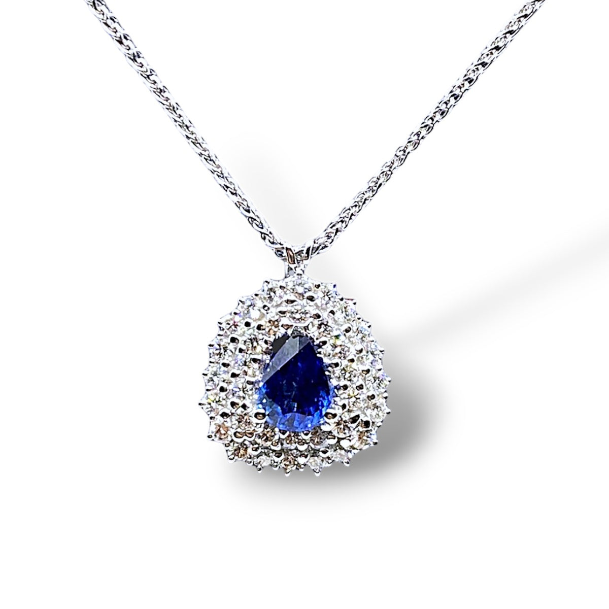 Collana Recarlo con Diamanti e Zaffiro Ct 1.05