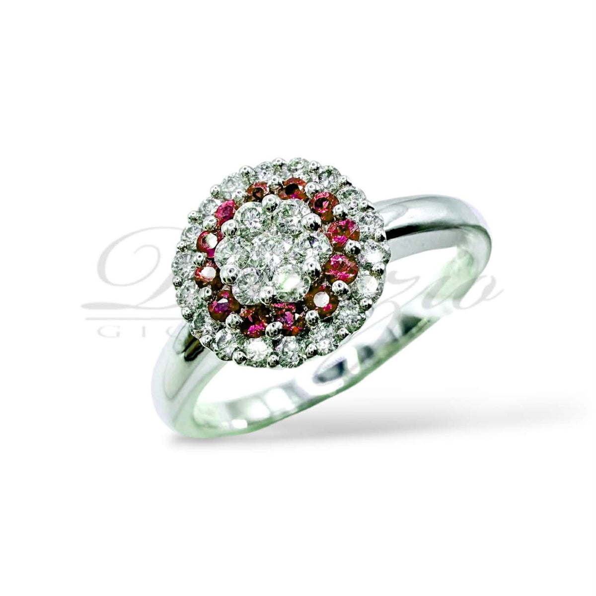 Anello Donna Crivelli in Oro 18KT 18KT con Rubini e Diamanti