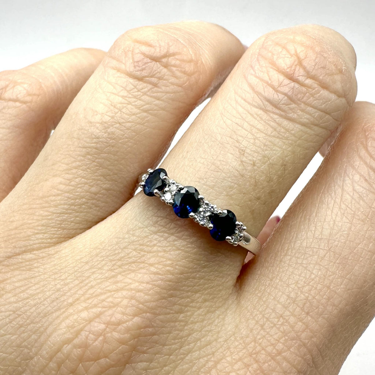 Anello Donna Miluna Trilogy in Oro 18KT con Zaffiri e Diamanti