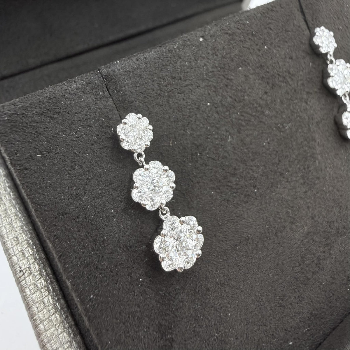 Orecchini Pendenti Crivelli in Oro 18KT 18KT con Diamanti