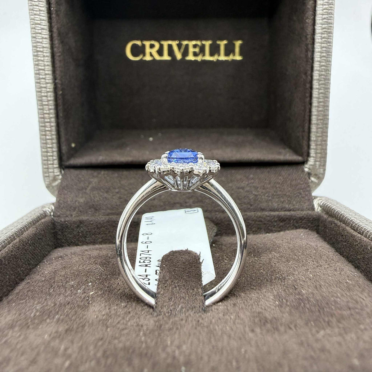 Anello Donna Crivelli con Zaffiro 1,74 e Diamanti