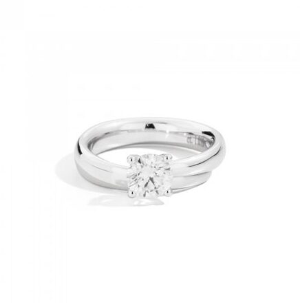 Anello Solitario Recarlo Eternity con Diamante CT 0.19