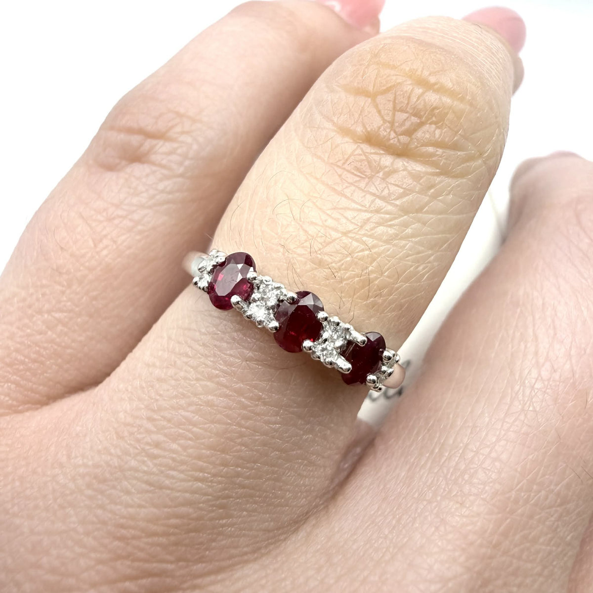 Anello Donna Miluna Trilogy in Oro 18KT con Rubini e Diamanti