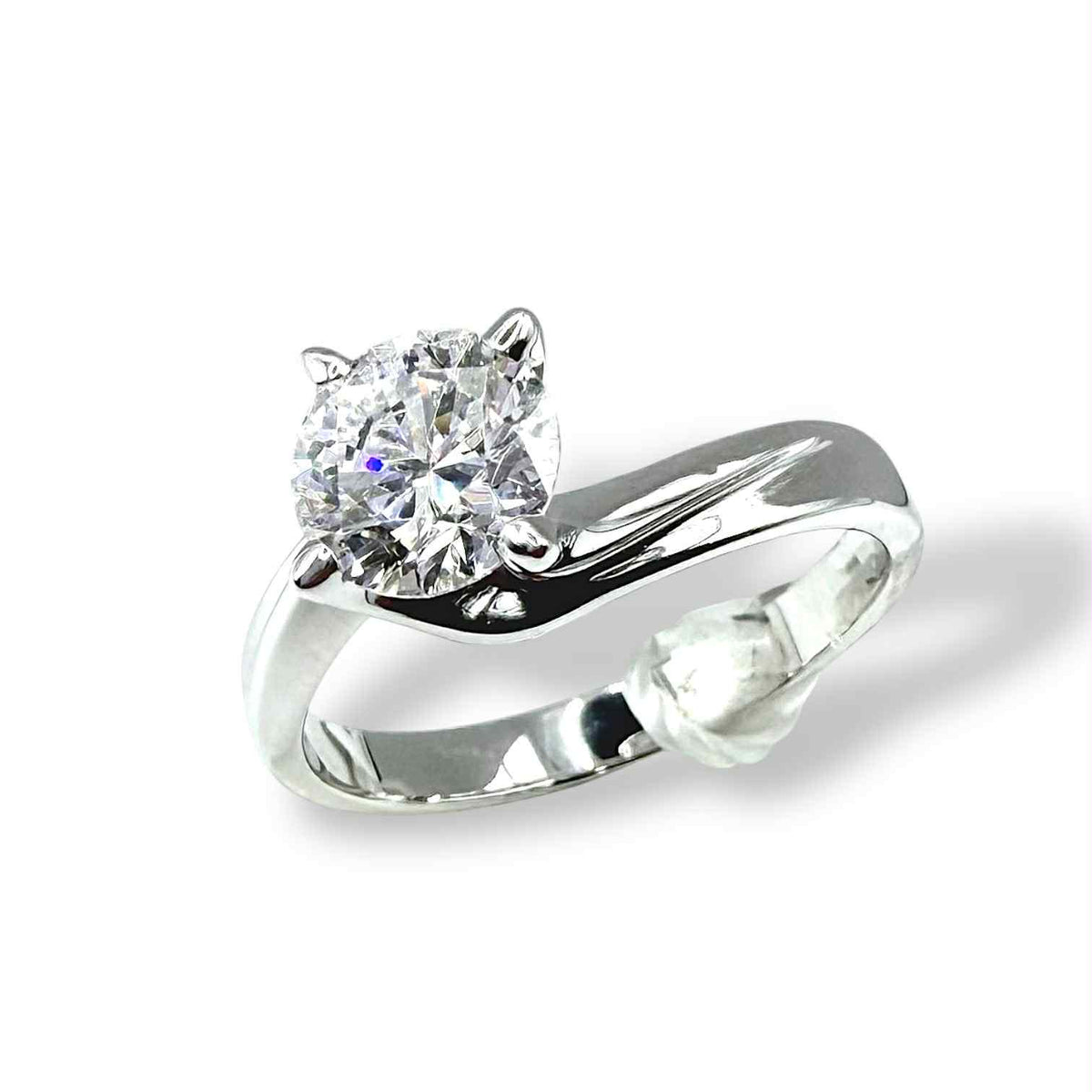 Anello Crivelli Solitario in Oro 18KT 18KT e Diamante GIA Ct 1.00