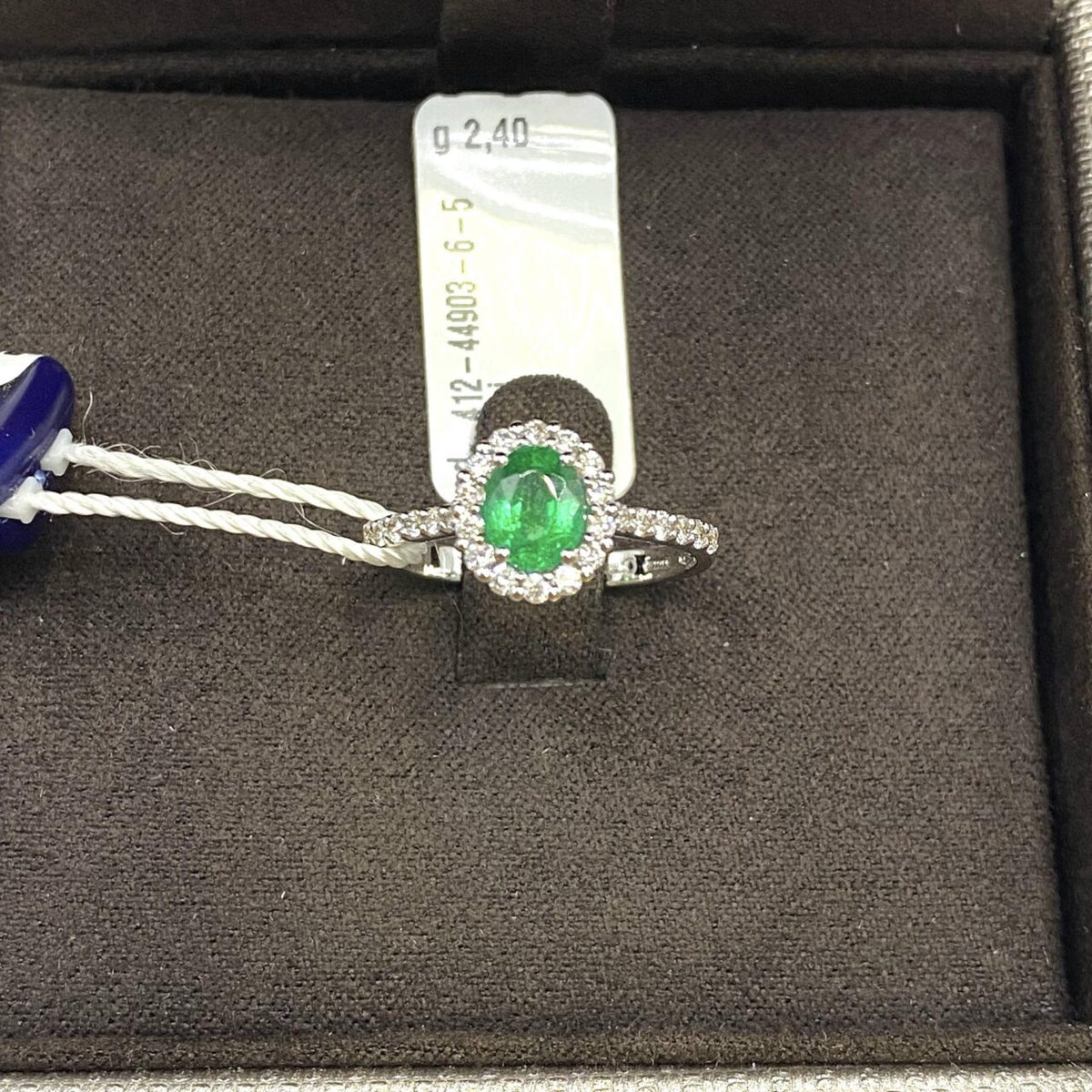 Anello Donna Crivelli con Diamanti e Smeraldo Ct 0,64